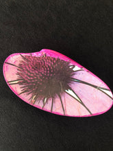 Load image into Gallery viewer, Purple Cone Flower trinket tray Shell Art