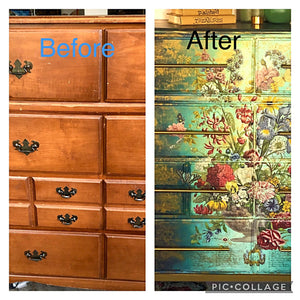 Glorious Flowers Dresser  Sold