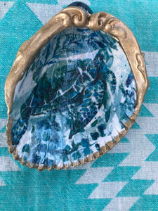 Turtle with Moulds trinket tray Shell Art